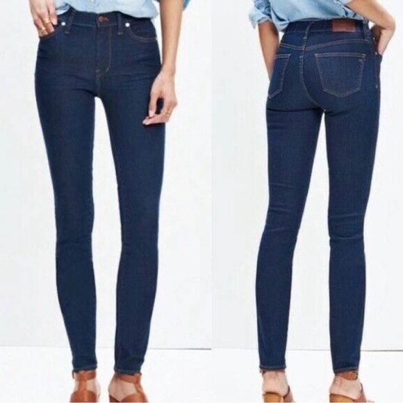 Madewell High Riser Skinny Jean Dark Wash Size 28‎ - Picture 1 of 9